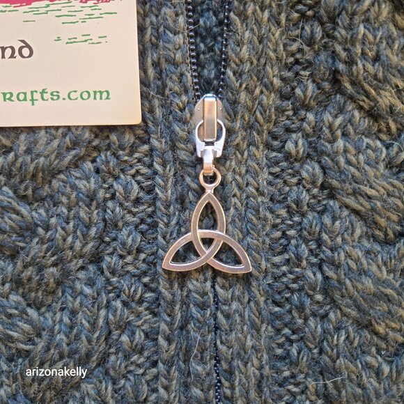 NWT Aran Crafts Merino Cable Knit Hoodie Sweater Jacket Small Ireland - Picture 7 of 10